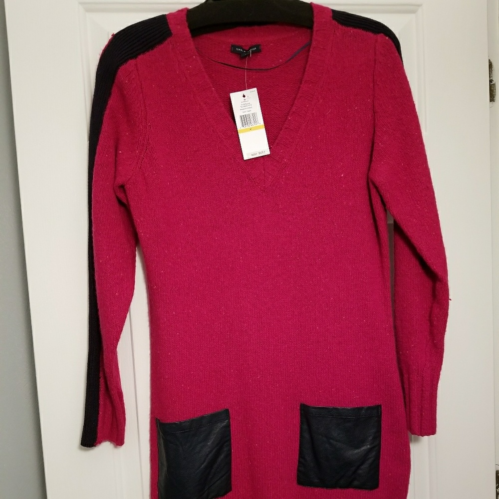 Pink and Navy Tommy Hilfiger Sweaterdress